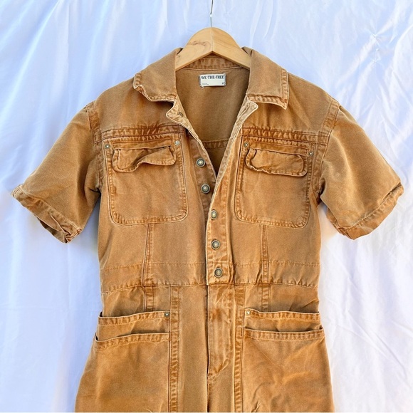 FREE PEOPLE | WE THE FREE MAXIE WASHED COVERALL IN CATHAY SPICE SIZE 2 - Picture 5 of 9